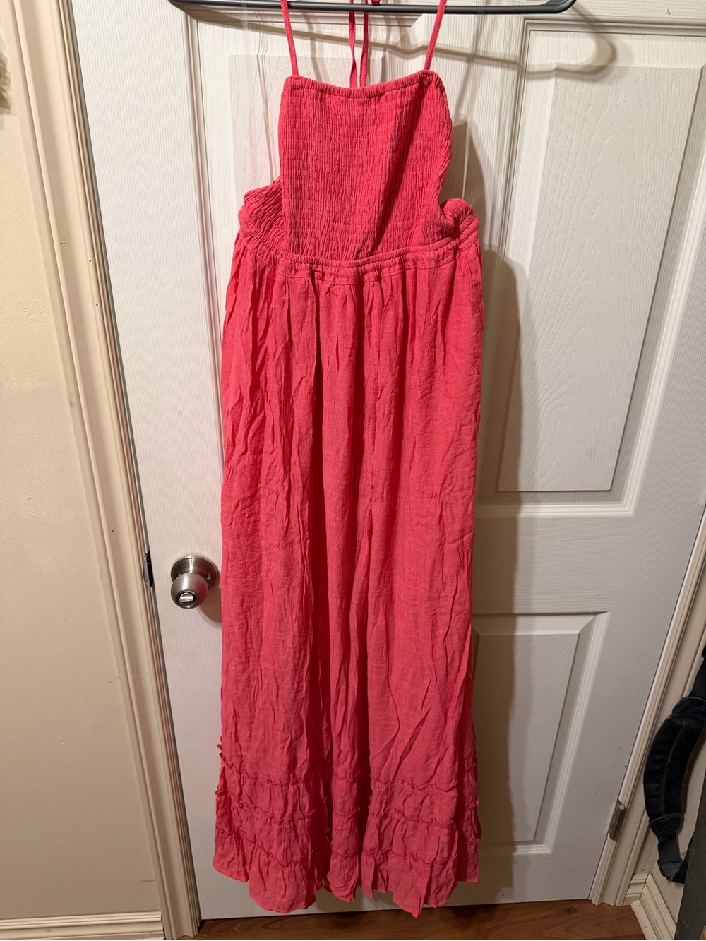 Fashion Nova Coral Halter Maxi Dress